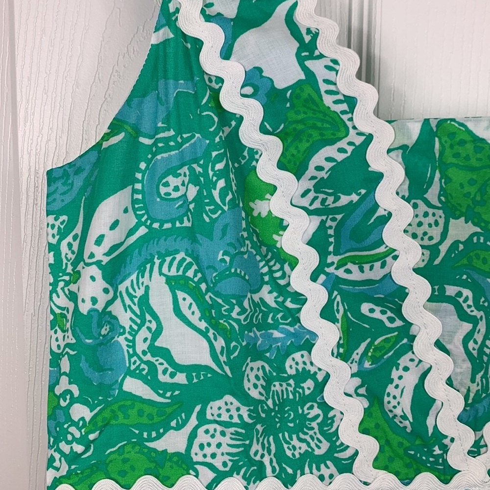 NWT Lilly Pulitzer Botanical green safari sangria Pollie cotton midi dress sz 10 - Picture 6 of 12